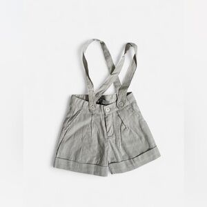 Gray Suspender Shorts